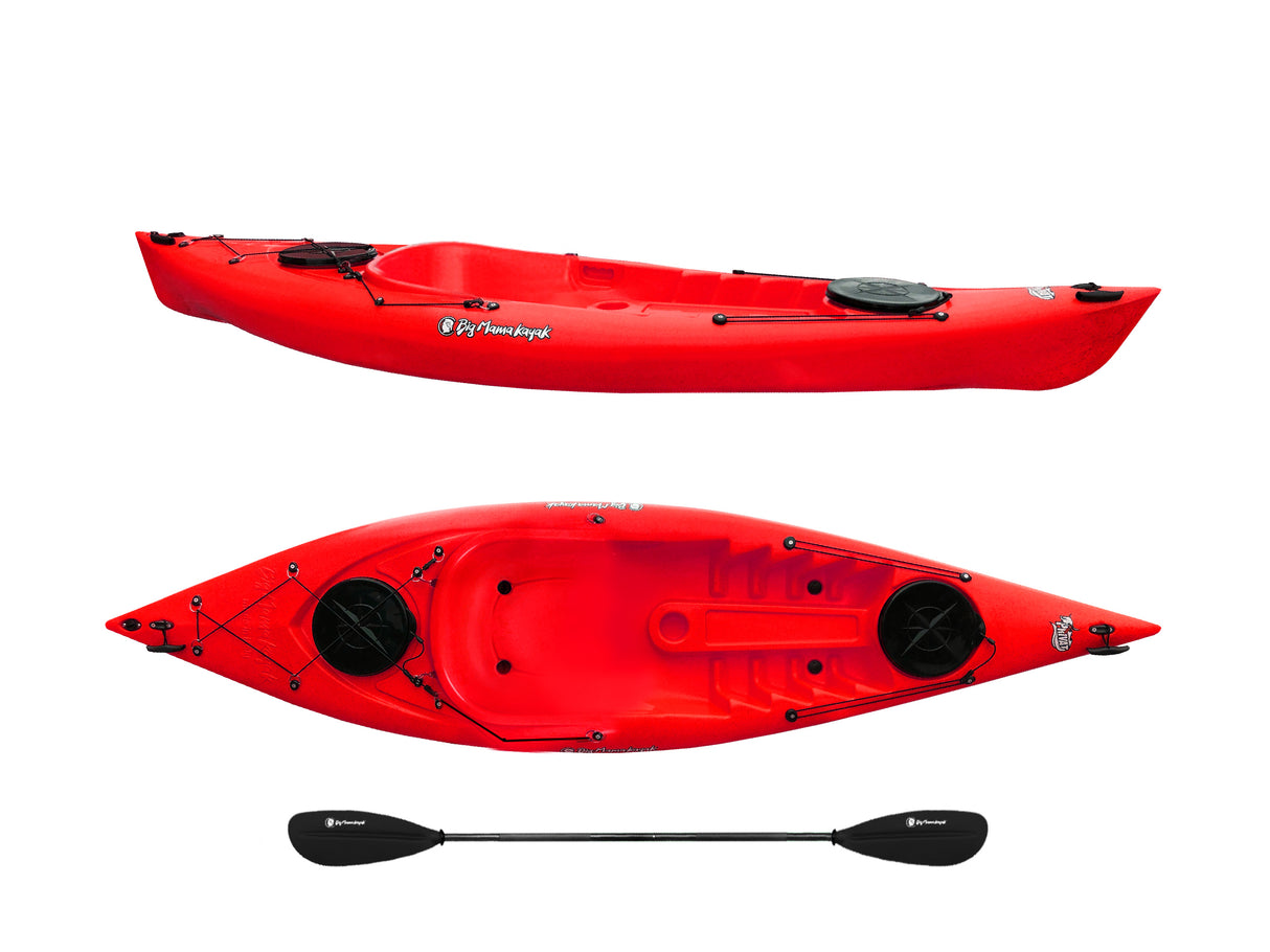Canoa 1 posto Privat 2.0 Big Mama Kayak 295 cm + 2 gavoni + 1 pagaia in omaggio (PACK 1) - ROSSO