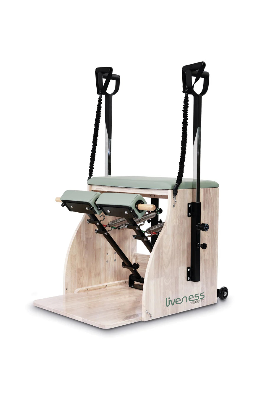 Wunda Chair in legno di quercia naturale - Linea Lifeness di Toorx - Cod. PTX-1800G Green Tea
