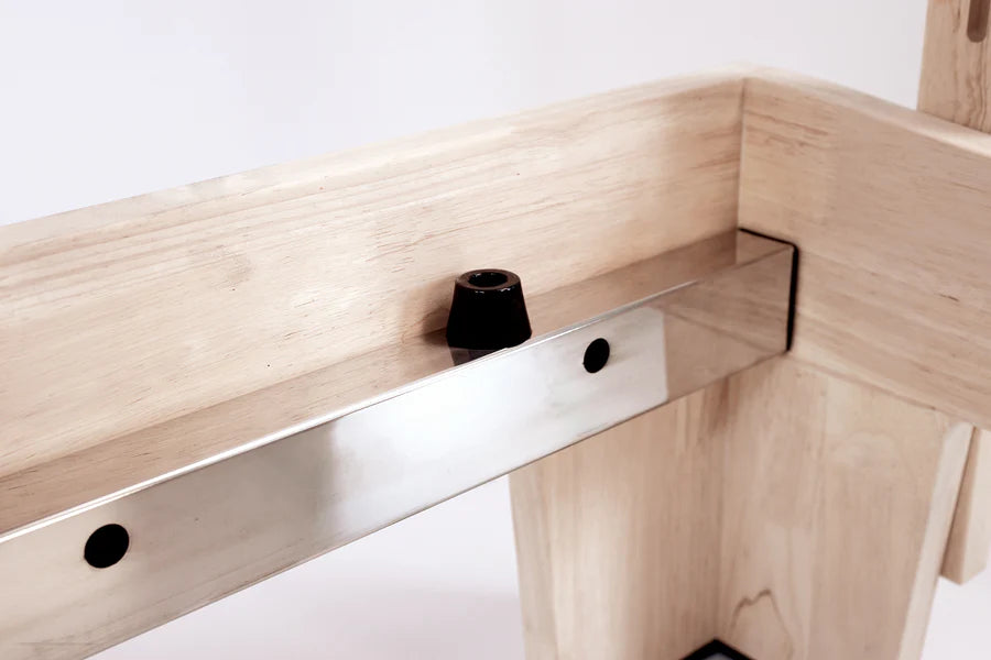 Reformer in legno di quercia naturale PTX 5000 Green tea- linea Lifeness di Toorx- Cod. PTX-5000