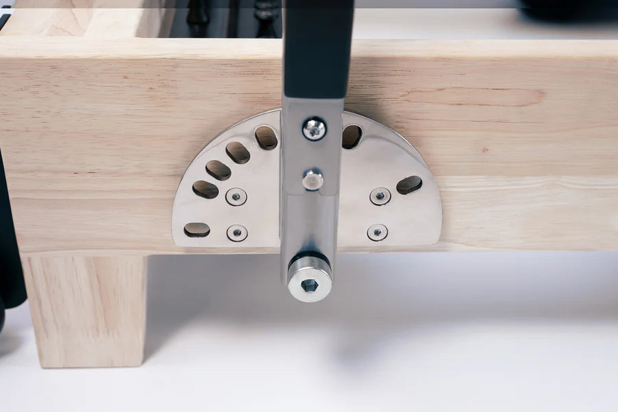 Reformer in legno di quercia naturale PTX 5000 Green tea- linea Lifeness di Toorx- Cod. PTX-5000