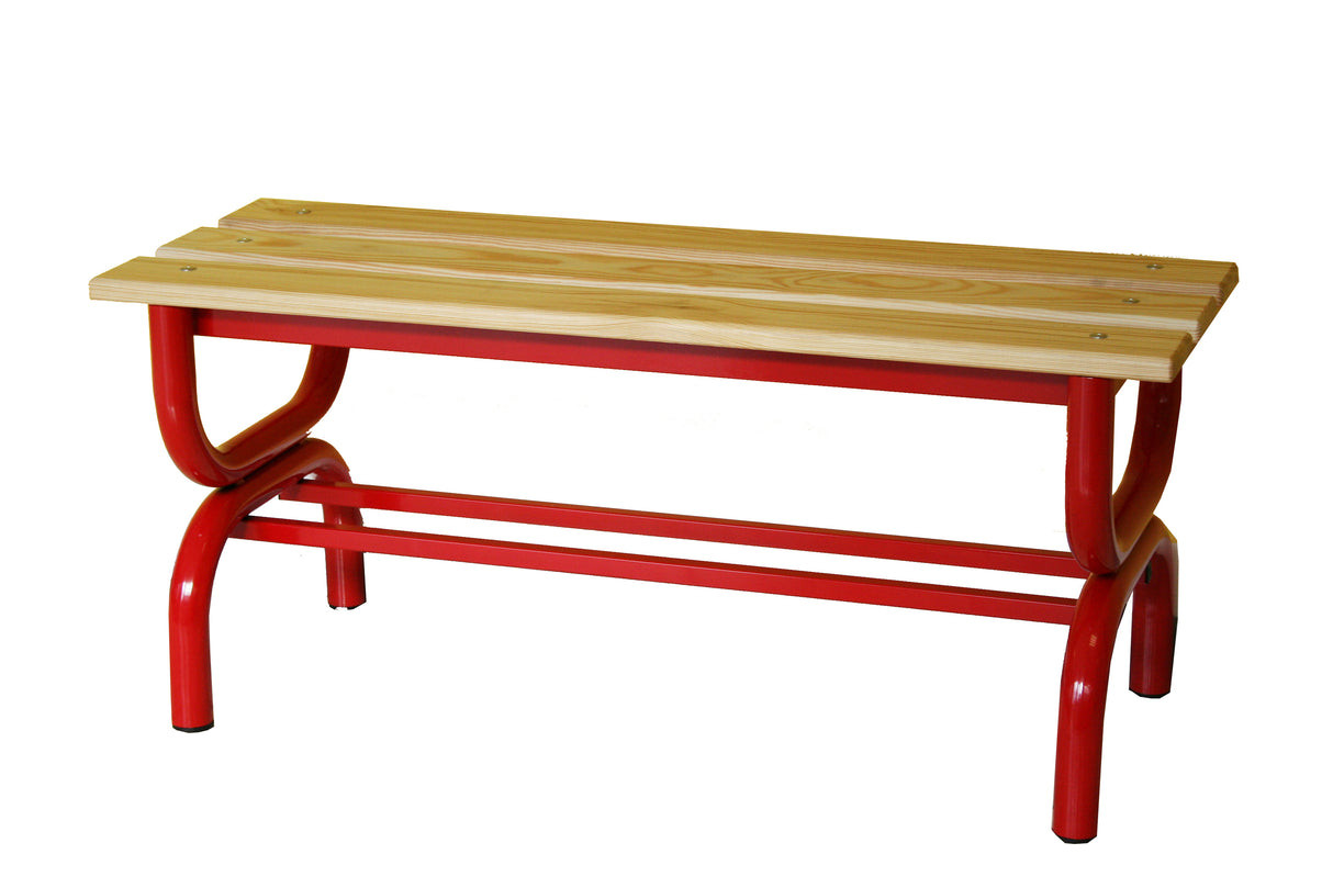 As1720/20 Panchina Spogliatoi Solo Seduta 1 Metro In Tubo Di Acciaio Sez. 40 Mm