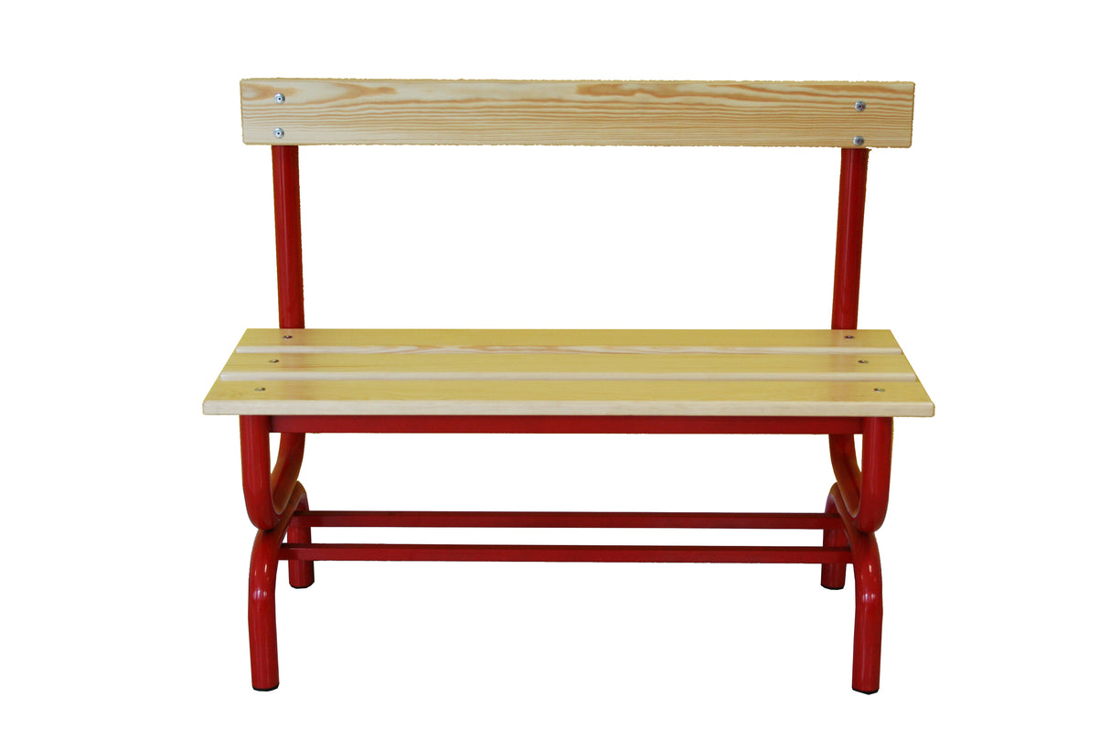 As1722 /20 Panchina Spogliatoi Seduta - Schienale In Tubo Di Acciaio Sez. 40 Mm Da 1 Metro