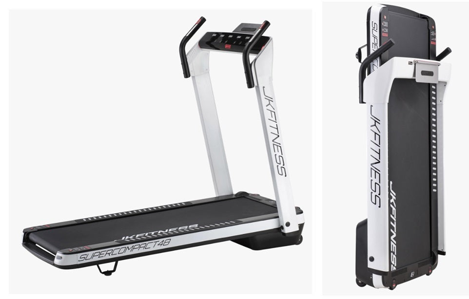 Tapis Roulant Jk Fitness Supercompact 48 Compatibili Zwift E Kinomap - Velocità 16 Km/h - Motore 2.0 Hp - Peso Max Utente 120 Kg Cod.sc-48 White