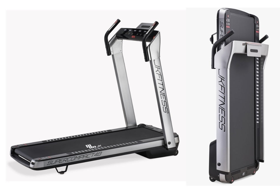 Tapis Roulant Jk Fitness Supercompact 48 Compatibili Zwift E Kinomap - Velocità 16 Km/h - Motore 2.0 Hp - Peso Max Utente 120 Kg Cod.sc-48 Silver