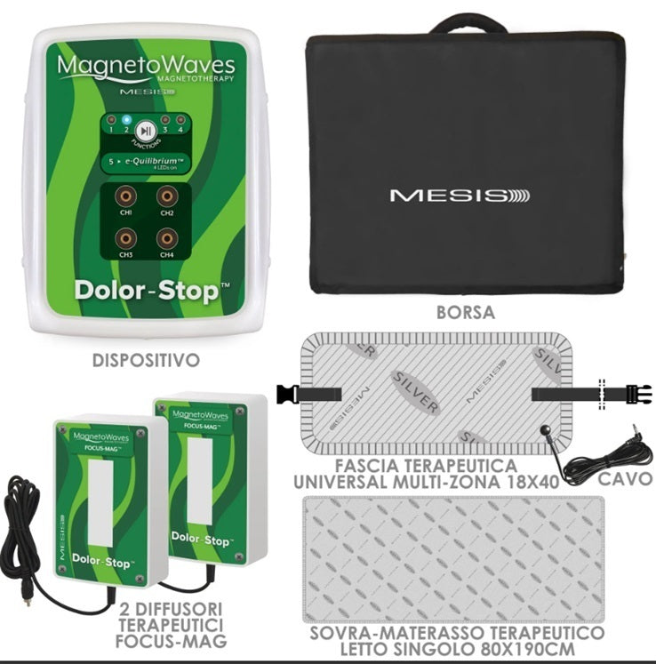 Promo Mesis Magnetoterapia MagnetoWaves DOLOR-STOP dotazione SINGLE BED PLUS- 5 programmi - 4 canali cod. MAGNETOWAVES DOL (DS-SP)