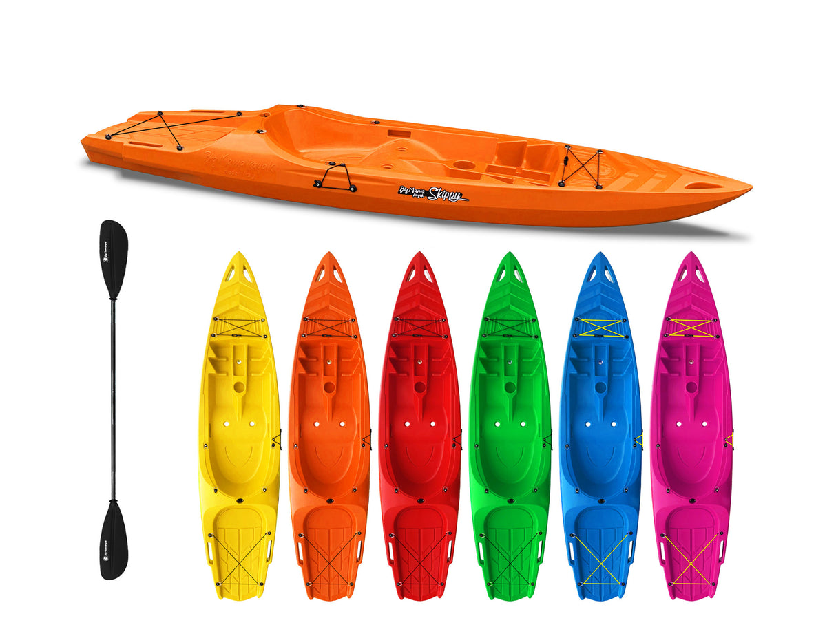 KAYAK MONOPOSTO SKIPPY 2.0 BIG MAMA KAYAK CANOA 305 CM 1 POSTO ADULTO + 1 POSTO BAMBINO + 1 PAGAIA (PACK 1)