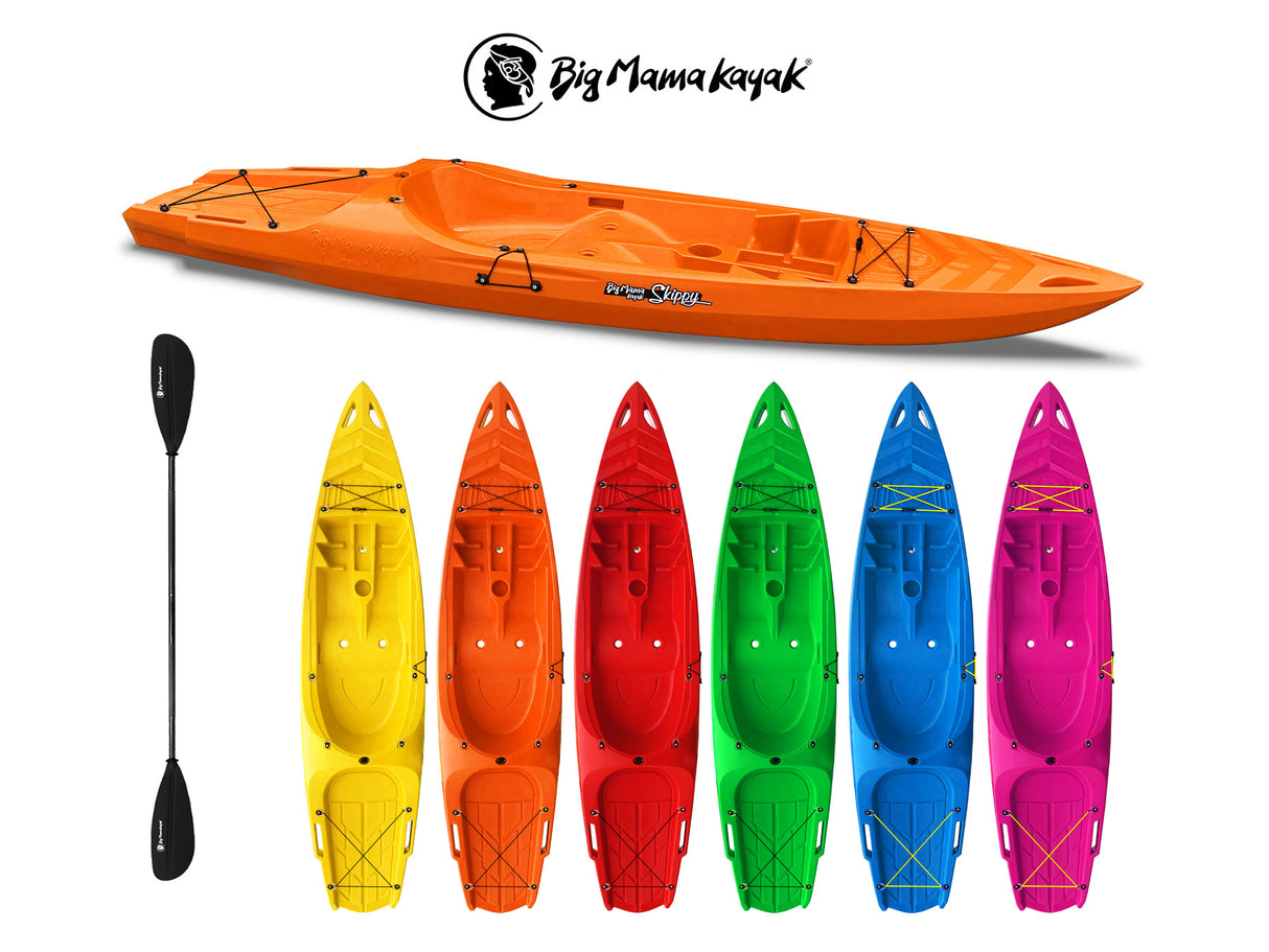 KAYAK MONOPOSTO SKIPPY 2.0 BIG MAMA KAYAK CANOA 305 CM 1 POSTO ADULTO + 1 POSTO BAMBINO + 1 PAGAIA (PACK 1)