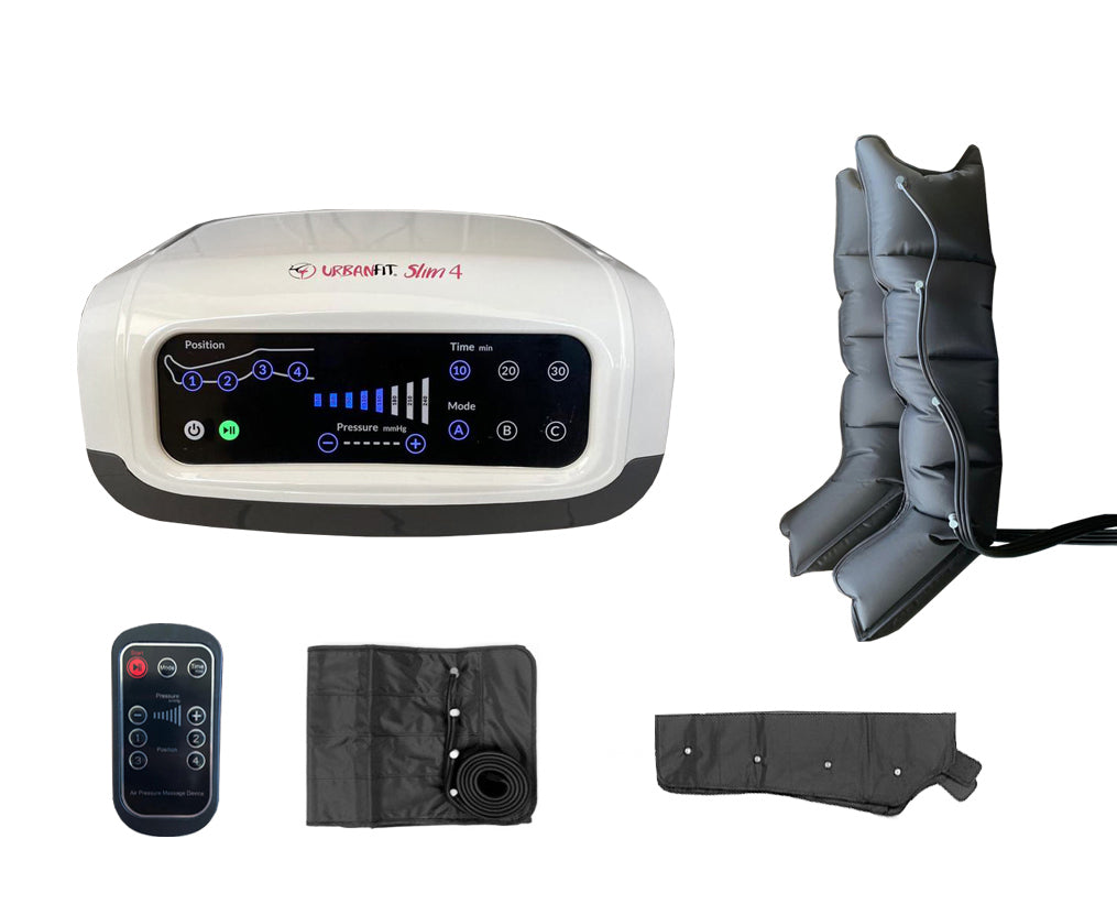 Promo Slim 4 Urban Fit Apparecchio Pressoterapia Con 3 Programmi + 2 Gambali + 1 Bracciale + Fascia Addominali/glutei + Con Telecomando ( Pack 3)