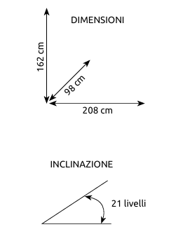 T-95 Tapis Roulant Dimensioni della pedana: 58 x 156 cm- Elettrica fino al 21% di pendenza - Prodotto Professionale linea Cardio DIAMOND - Cod.T95