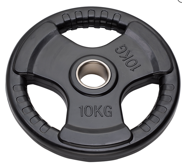 DISCO GHISA OLIMPICO GOMMATO TRI-GRIP - DGGD10- 10 Kg - LINEA DIAMOND