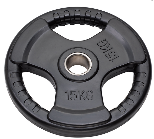 DISCO GHISA OLIMPICO GOMMATO TRI-GRIP - DGGD15- 15 Kg - LINEA DIAMOND