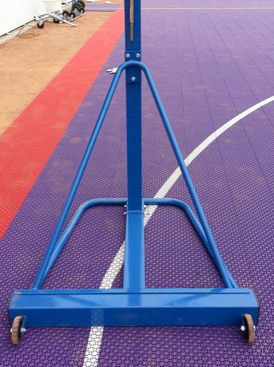 ab1298/2 Mezzo impianto basket-minibasket trasportabile con ruote, modello "Hobby", monotubolare