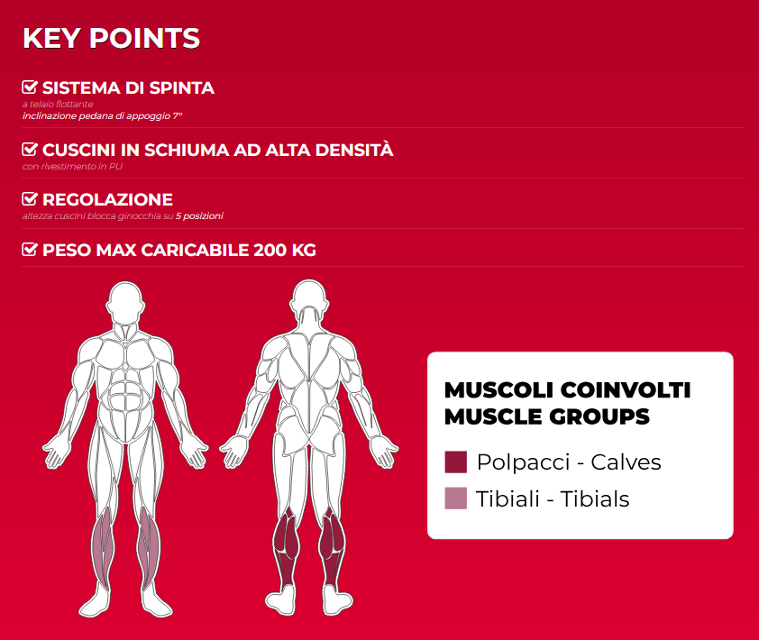NOVITA' TOORX Absolute Line Plate Loaded - FWX-9700 SEATED CALF RAISE - Professionale