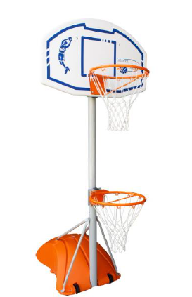 Ab1298/8 set basket trasportabile - adatto per il gioco del BASKIN, altezza rego-labile fino a Cm. 220,