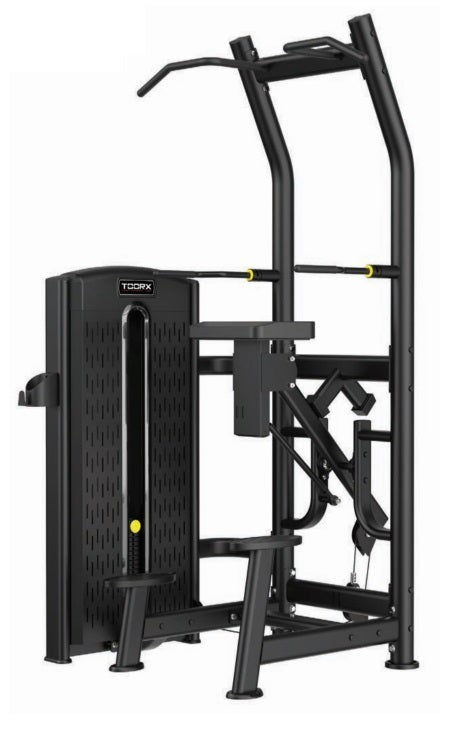 Toorx Vertical Aktiv Line Assisted Chin/Dip PLX-4900 - pacco pesi 120 Kg. in acciaio