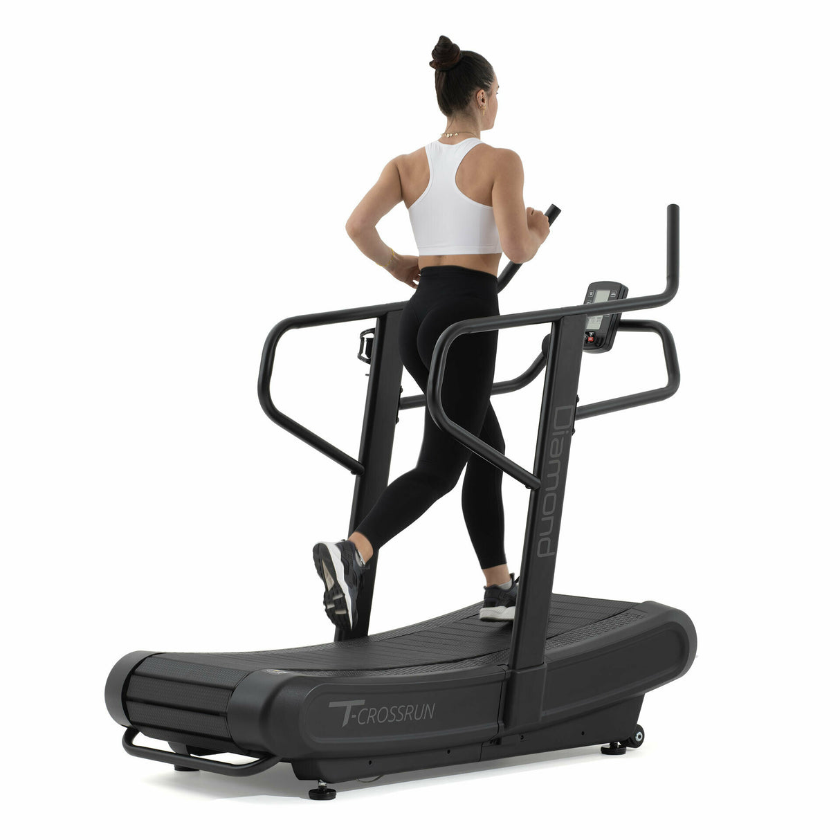 T-Crossrun Tapis Roulant Curvo Magnetico 124 Cuscinetti Freno Magnetico -Diamond- Piano Corsa 160 X 44 Cm - Peso Max Utente 200 Kg