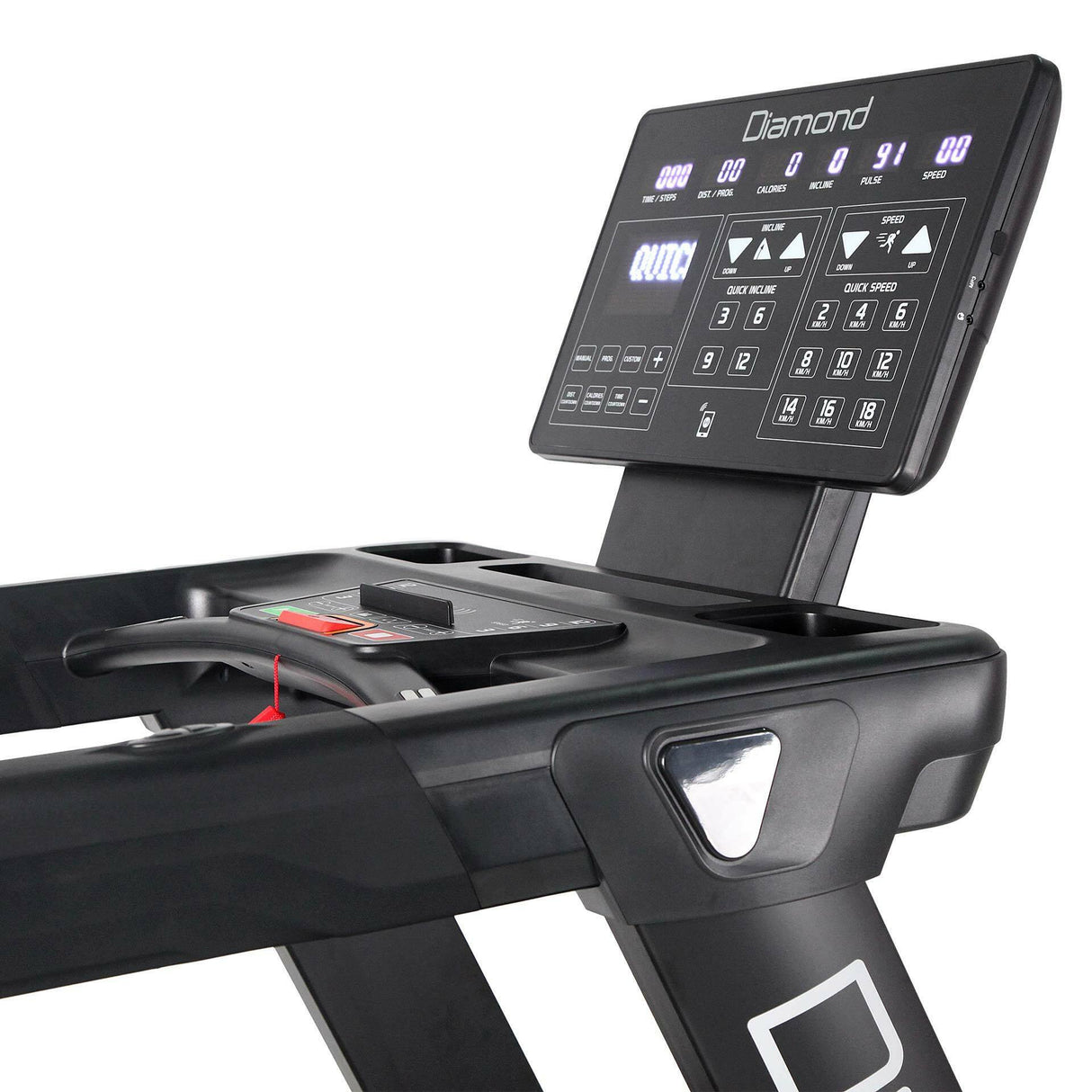 Tapis Roulant Inclinazione 18% - motore AC ad alte prestazioni nastro ortopedico antiscivolo da 2,5 mm - Linea Diamond Cod. T81