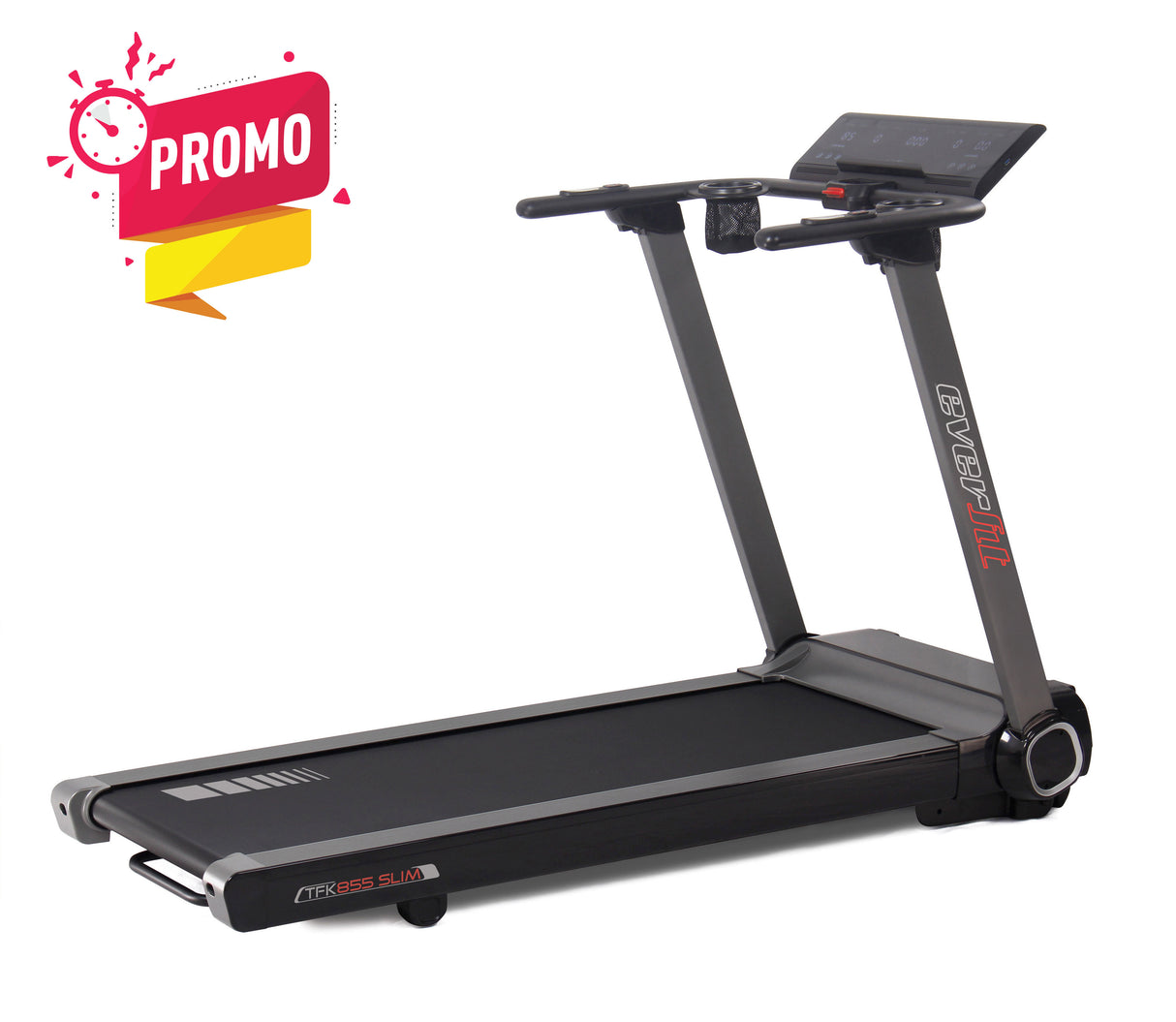 Tapis Roulant TFK-855 SLIM HRC Salvaspazio Inclinazione Elettrica -APP Ready 3.0- Linea Everfit tfk 855 Salva Spazio Velocità; 0,8 - 20,0 Km/h Piano di corsa 51 x 140 cm Peso max utente 120 kg Tappeto Elettrico Palestra