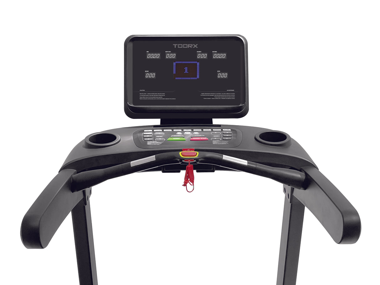 TRX-2000 TAPIS ROULANT linea Vertical Toorx - fascia cardio inclusa APP READY 3.0 compatibile con Zwift e Kinomap - piano corsa 153 x 57 cm - velocità 22 km/h - peso max utente 150 kg