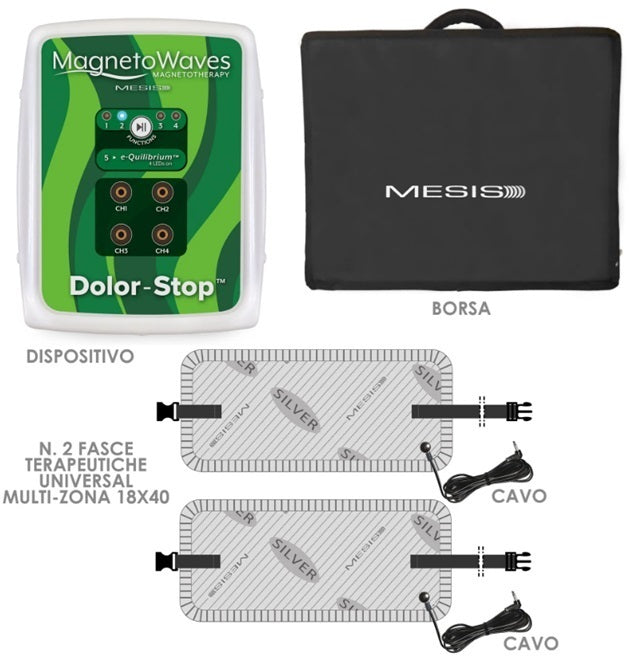 Promo Mesis Magnetoterapia MagnetoWaves DOLOR-STOP dotazione TWIN - 5 programmi - 4 canali cod. MAGNETOWAVES DOL (DS-TW)