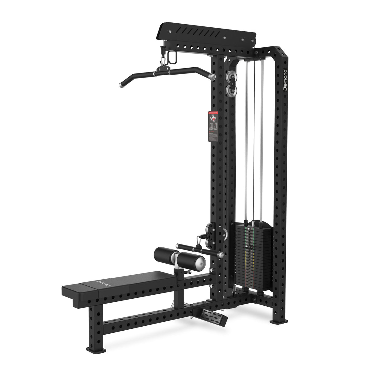 COMBO LAT MACHINE / PULLEY ROW della serie srigs Plate Loaded Linea Diamond Fitness Cod. WS300-COMBOLATPULLEY