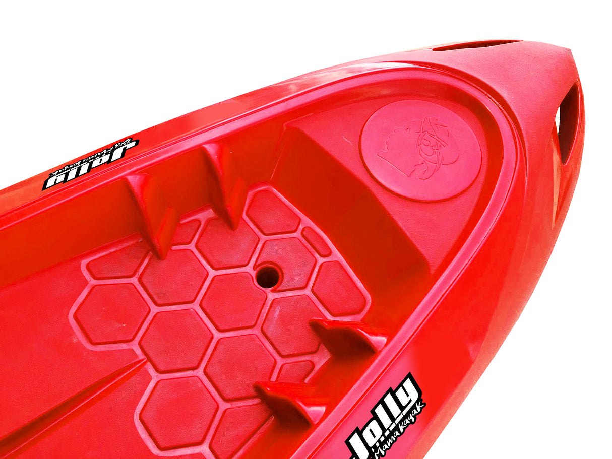 Canoa da mare monoposto Jolly basic Big Mama kayak - canoa da 260 cm + 1 pagaia in omaggio Made in Italy - Rosso