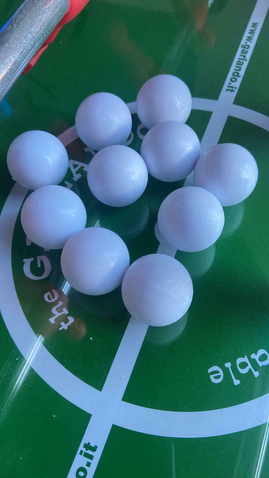 kit 10 palline bianche per calciobalilla da bar diametro 33 mm