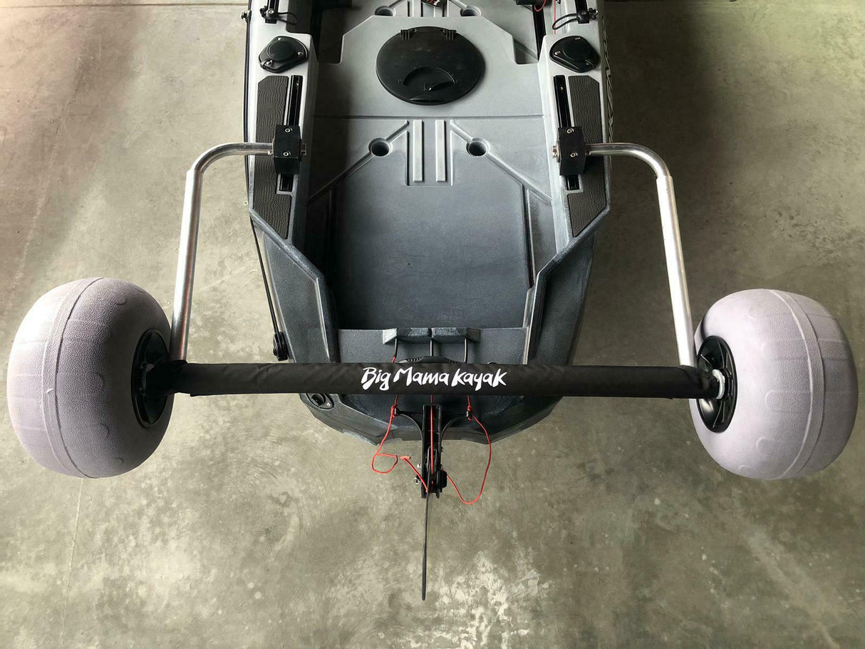 carrello retrattile integrabile per Triken 330 Big Mama Kayak, incluse ruote da sabbia