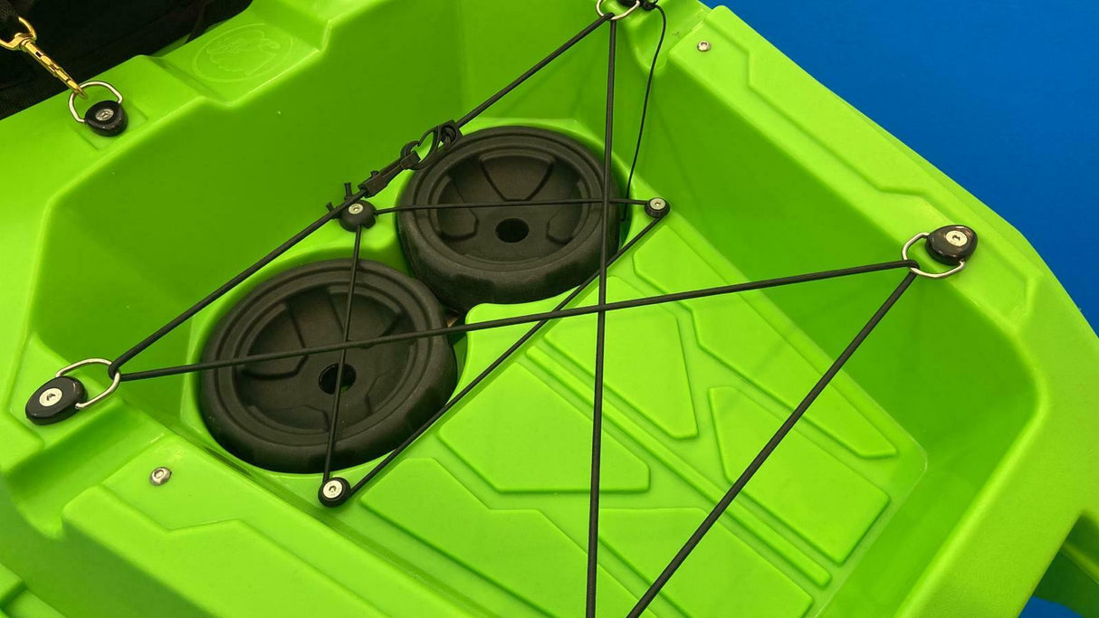 MOJITO BIG MAMA KAYAK canoa con 2 Posti, 380 Cm + 2 Gavoni + 2 ruote integrate + 2 Pagaie in omaggio (PACK 1)