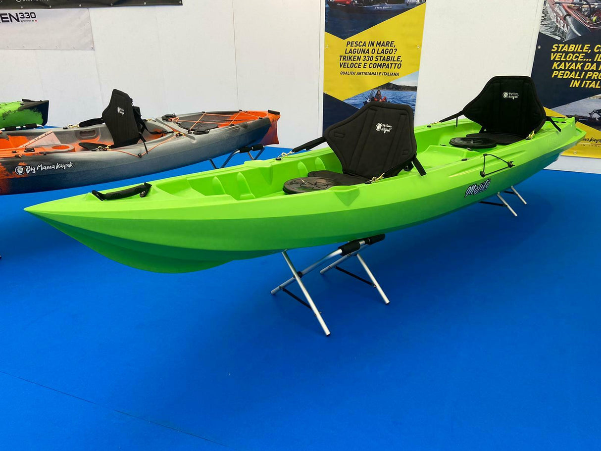 MOJITO BIG MAMA KAYAK canoa con 2 Posti, 380 Cm + 2 Gavoni + 2 ruote integrate + 2 Pagaie in omaggio (PACK 1)