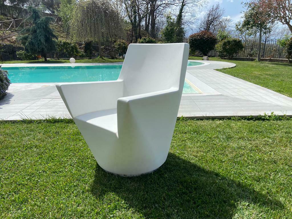 Poltrona arredo giardino da esterno polietilene modello Sara- Made in Italy