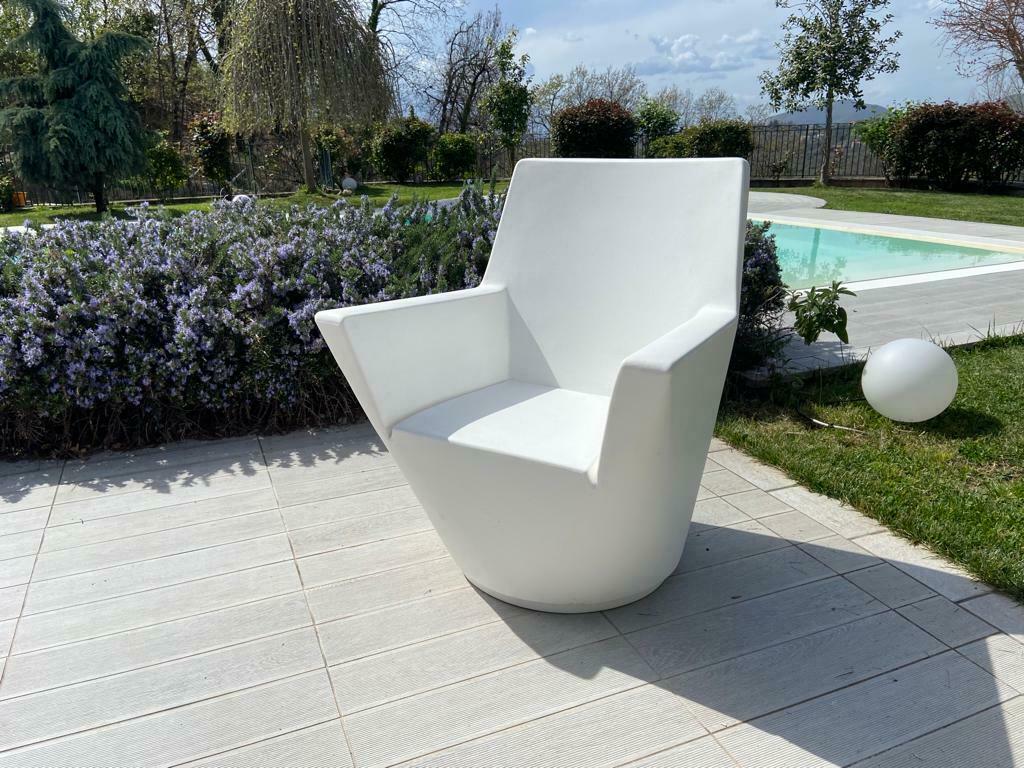 Poltrona arredo giardino da esterno polietilene modello Sara- Made in Italy