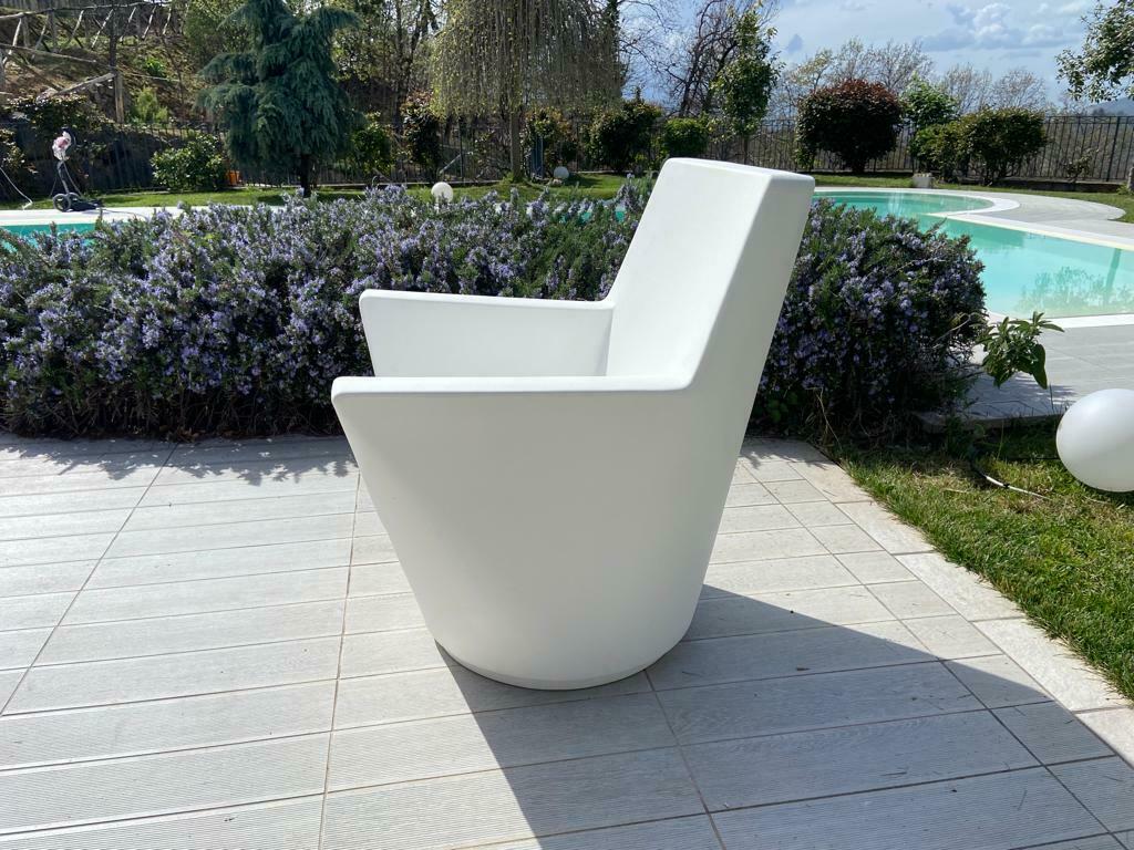 Poltrona arredo giardino da esterno polietilene modello Sara- Made in Italy