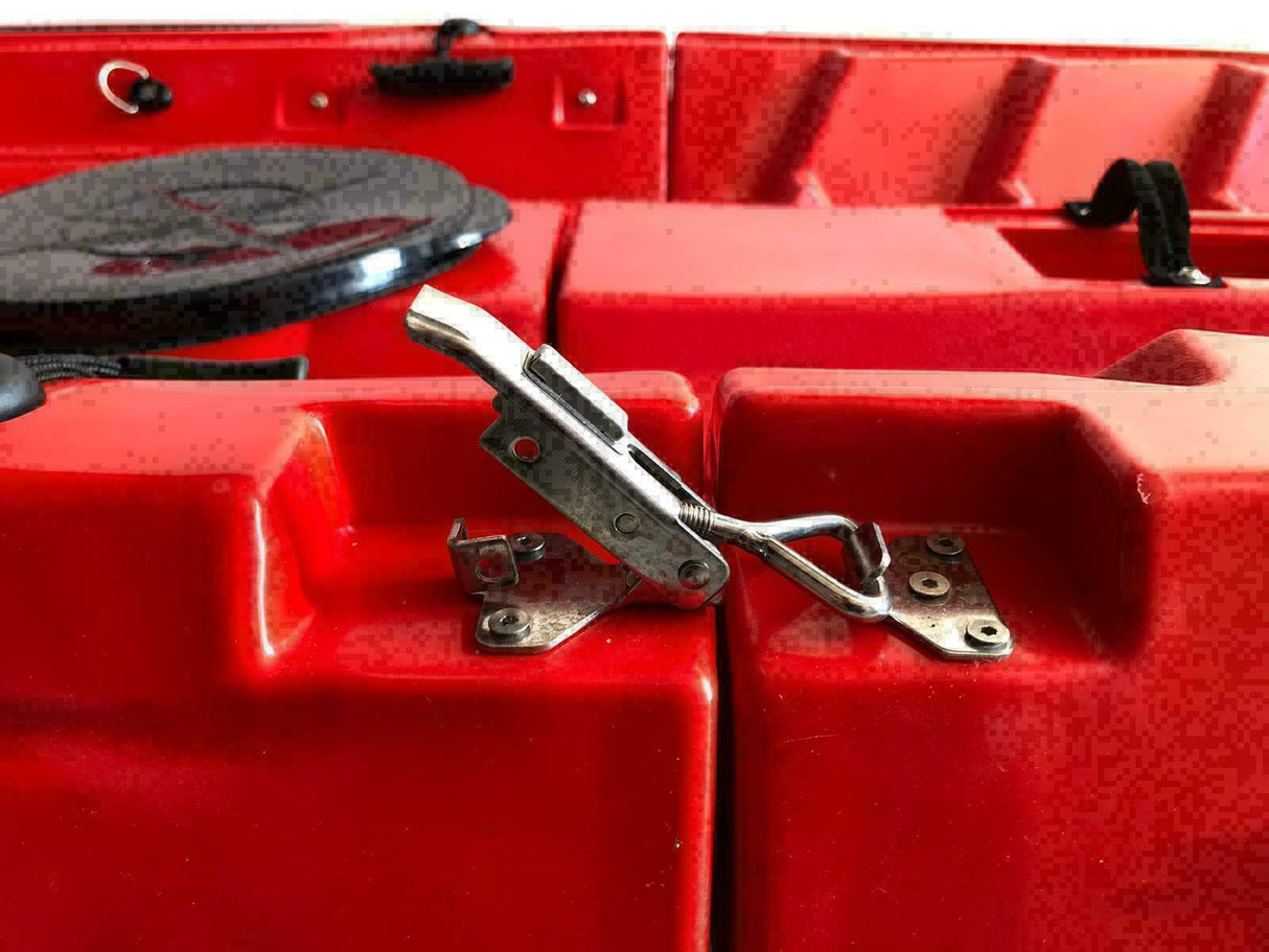 kayak divisibile Split 1 Fishing Big Mama kayak, canoa modulare, si monta in 30 secondi, con 2 portacanne (rosso)