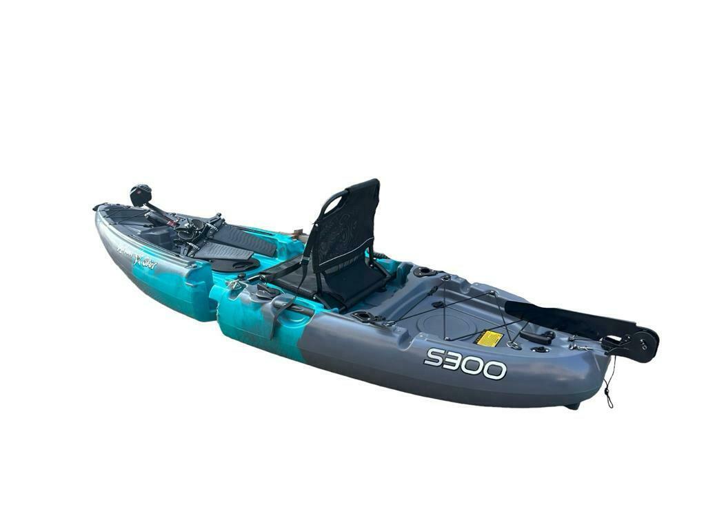Kayak divisibile a pedali con pinne BIG MAMA START S300 colore BLUE GRAY