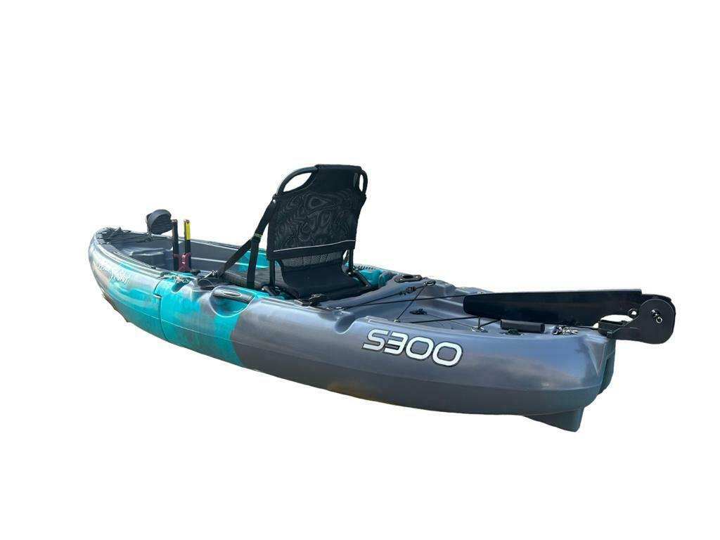 Kayak divisibile a pedali con pinne BIG MAMA START S300 colore BLUE GRAY