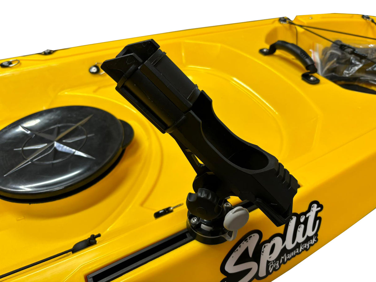 kayak componibile Split 2 Fishing Big Mama kayak, canoa biposto modulare, si monta in 30 secondi, 2 portacanne (arancio)