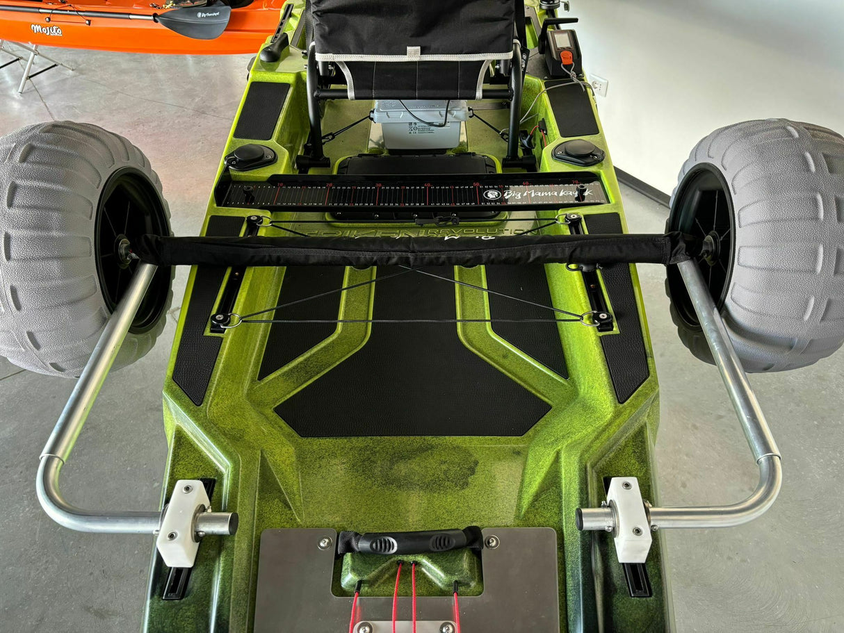 Carrello retrattile alluminio per Triken 380 con ruote sabbia maggiorate diam. 40 cm