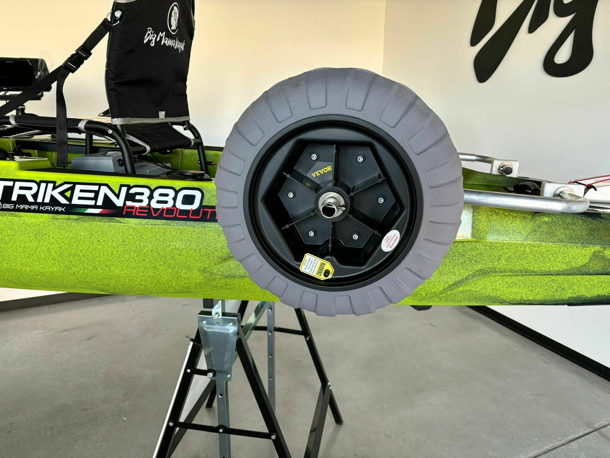 Carrello retrattile alluminio per Triken 380 con ruote sabbia maggiorate diam. 40 cm