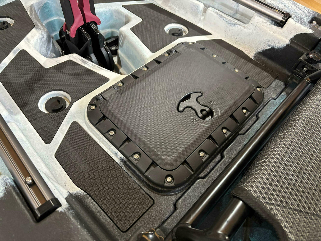 Big Mama S500 fishing con 5 portacanne, modello divisibile, pedali, sedile e timone