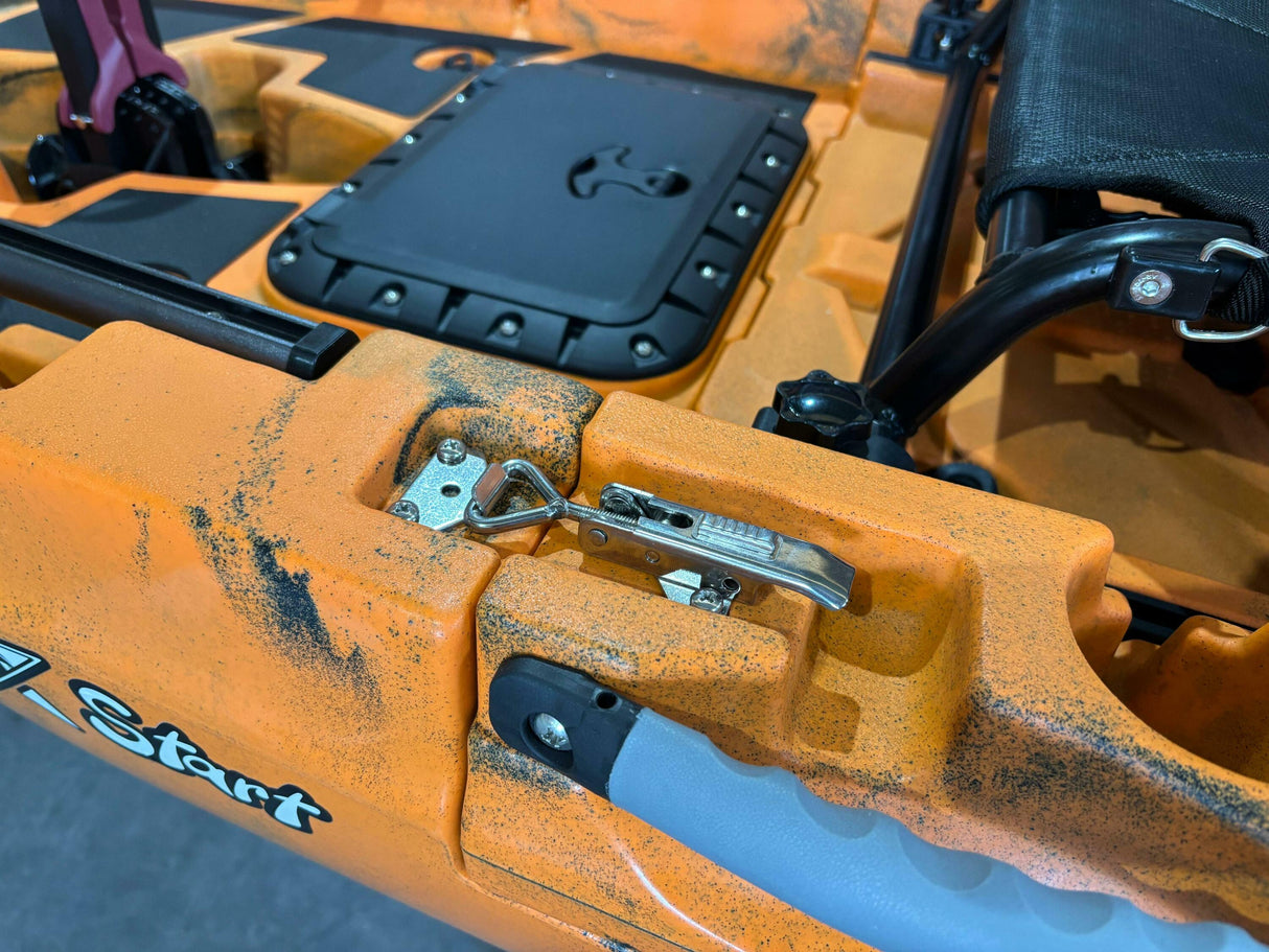 canoa monoposto divisibile a pedali con pinne BIG MAMA START S500 componibile - colore BLUE GREY