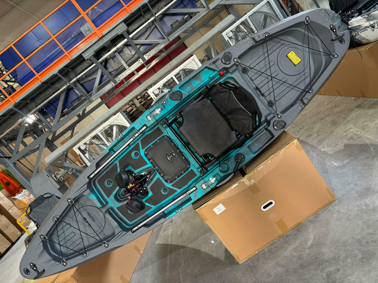 canoa monoposto divisibile a pedali con pinne BIG MAMA START S500 componibile - colore BLUE GREY