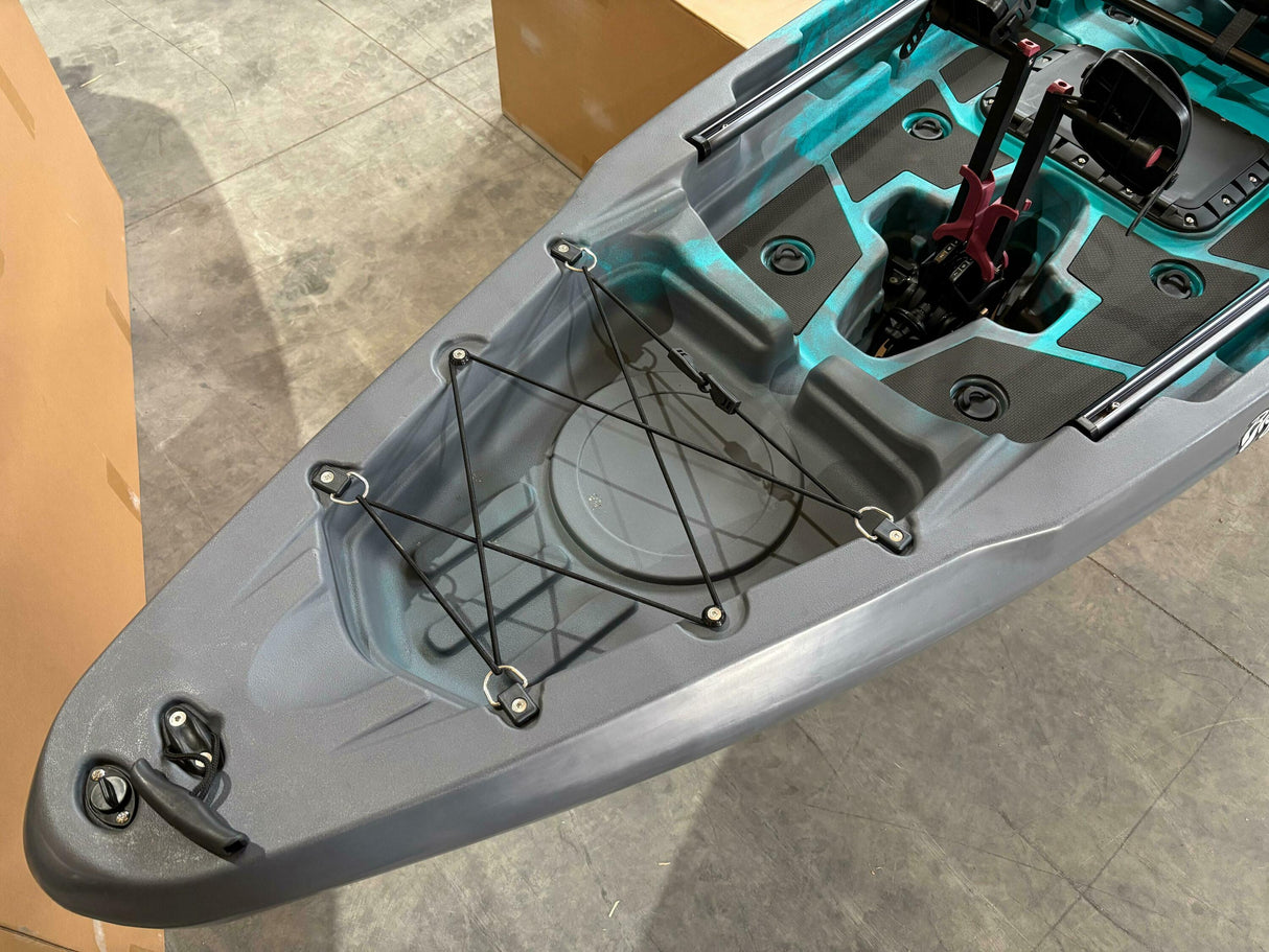 canoa monoposto divisibile a pedali con pinne BIG MAMA START S500 componibile - colore BLUE GREY