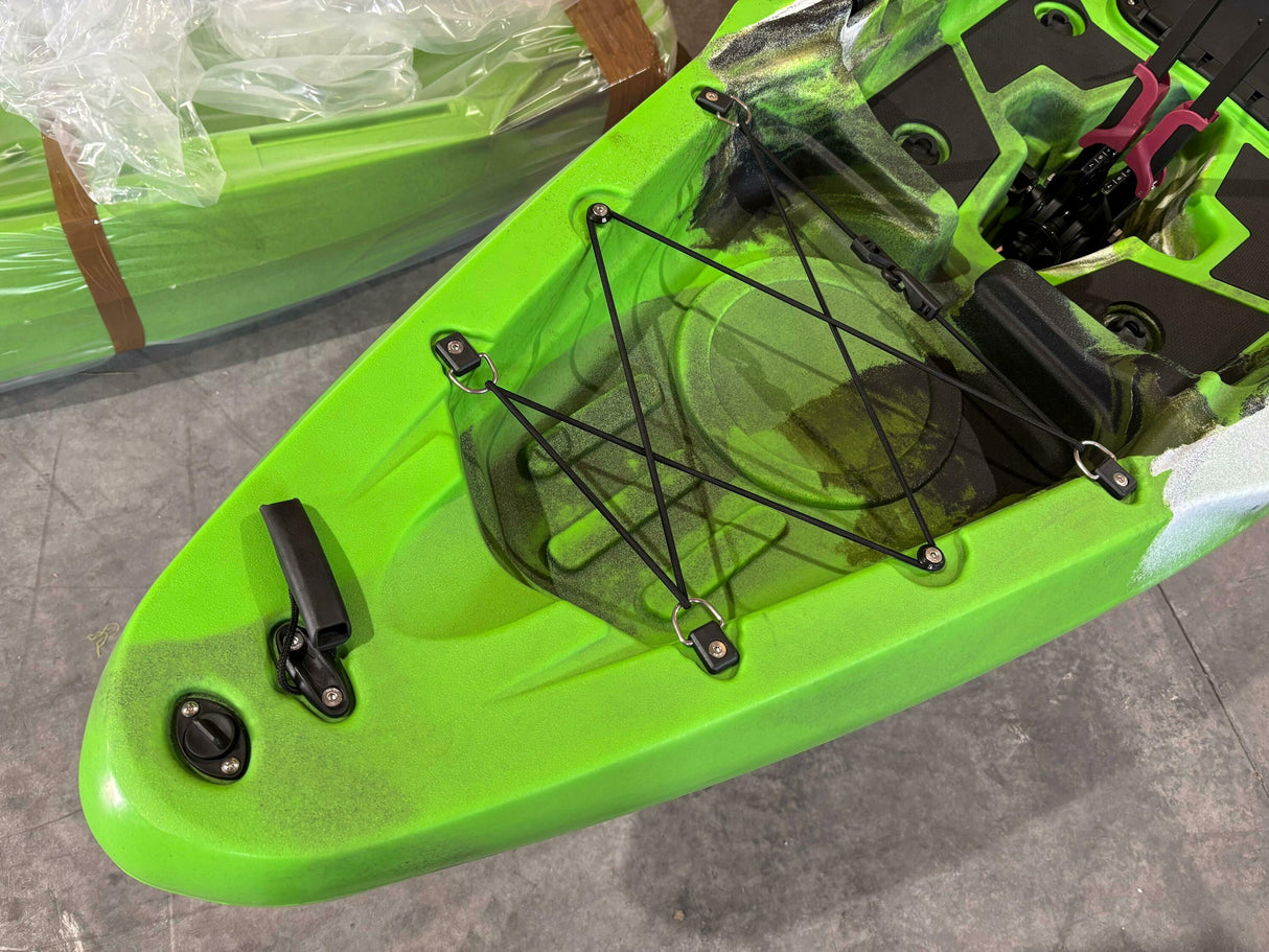 Big Mama S500 fishing con 5 portacanne, modello divisibile, pedali, sedile e timone