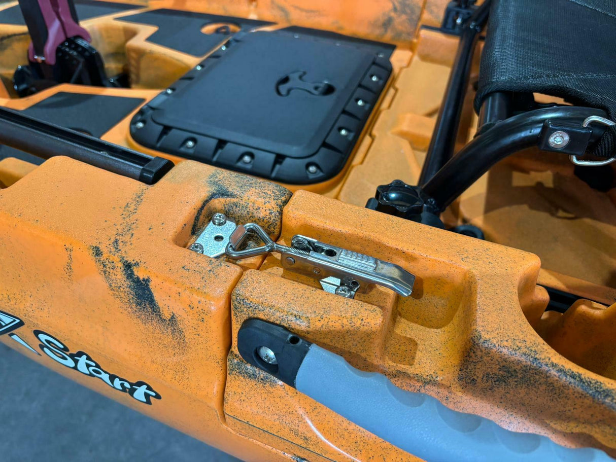 Kayak monoposto divisibile a pedali con pinne BIG MAMA START S500 componibile - colore ORANGE