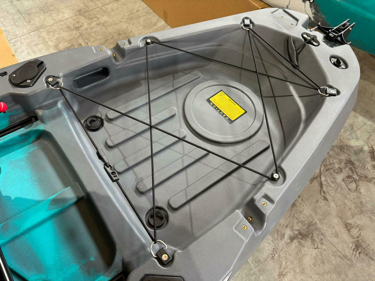 canoa monoposto divisibile a pedali con pinne BIG MAMA START S500 componibile - colore BLUE GREY