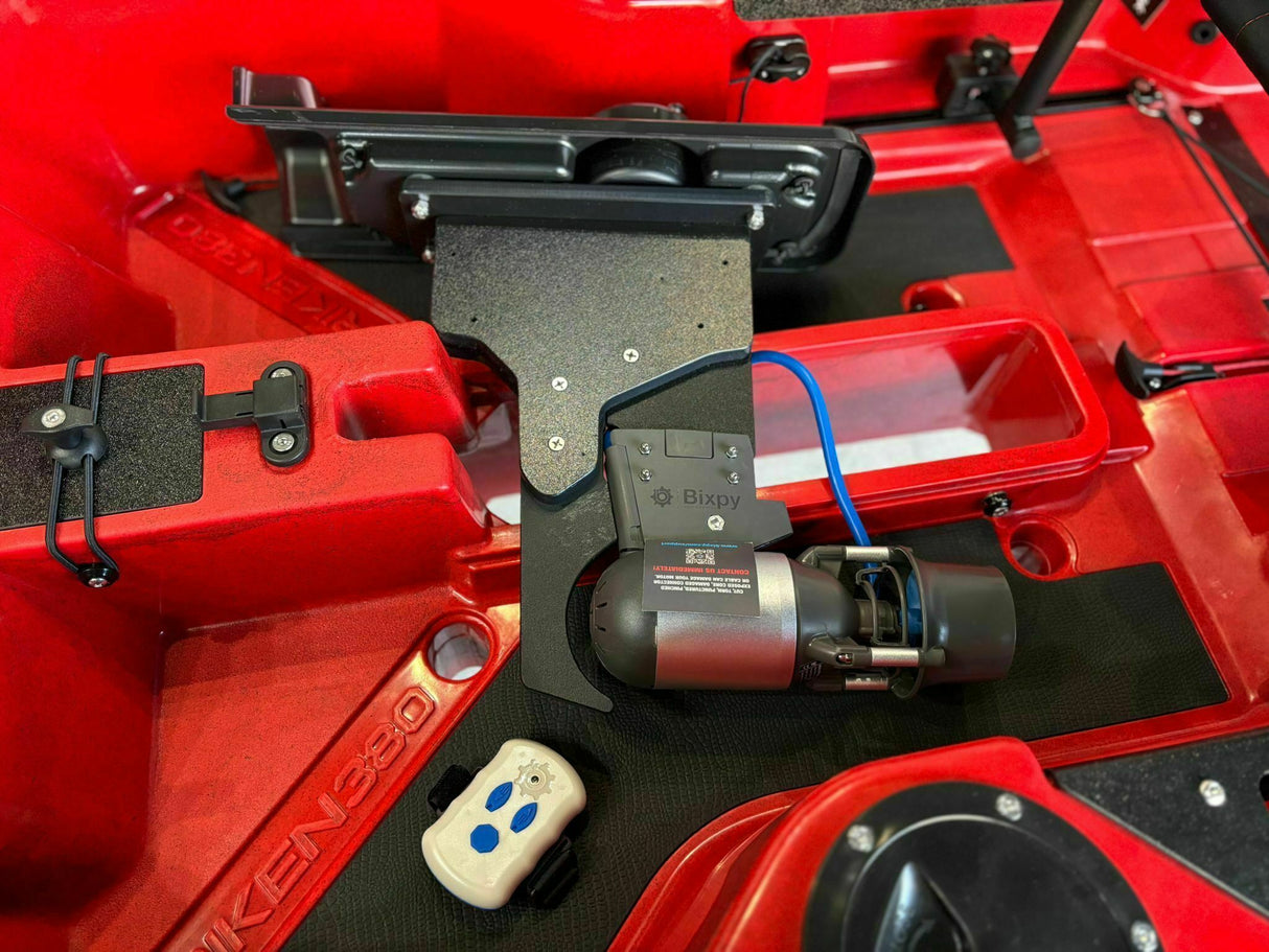 motore elettrico per kayak Bixpy K1 Outboard Kit con batteria PP-378 Wh v4 + Adattatore Triken Hoodoo Pedal Drive