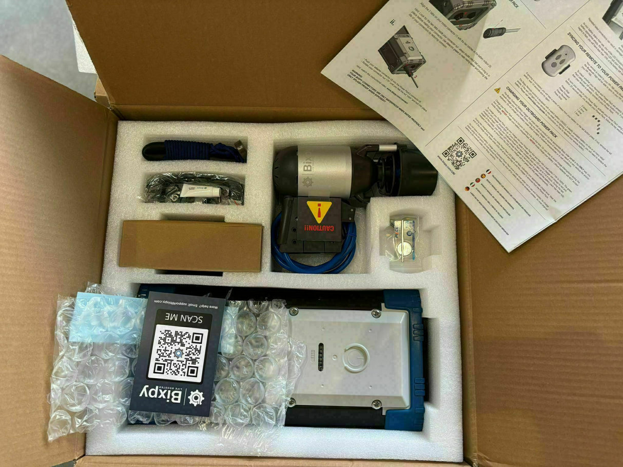 motore elettrico per kayak Bixpy K1 Angler PRO Kit Outboard con batteria inclusa PP-768 Wh + Adattatore Bixpy Eddyline Versa Rudder