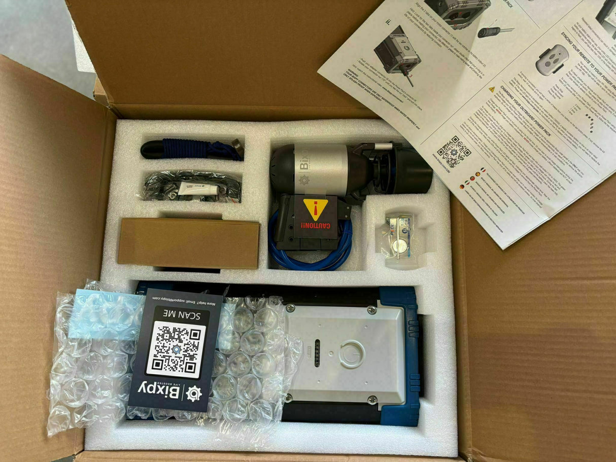 motore elettrico per kayak Bixpy K1 Angler PRO Kit Outboard con batteria inclusa PP-768 Wh + Adattatore Low Profile Thruhull Pedal Drive