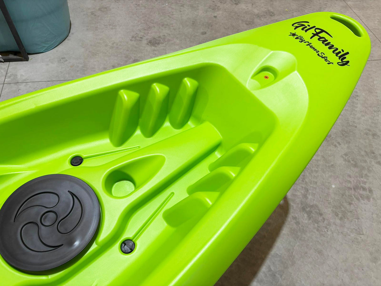 kayak da mare e lago 3 posti modelli GIL FAMILY, inclusi 2 sedili e 2 pagaie e ruote di trasporto col. rosso